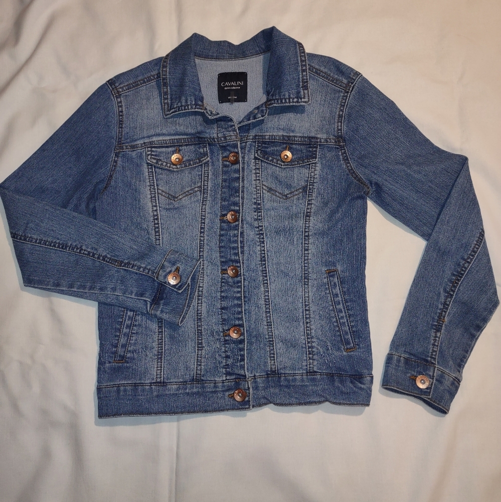 Cavalini Denim Collection Jacket size small